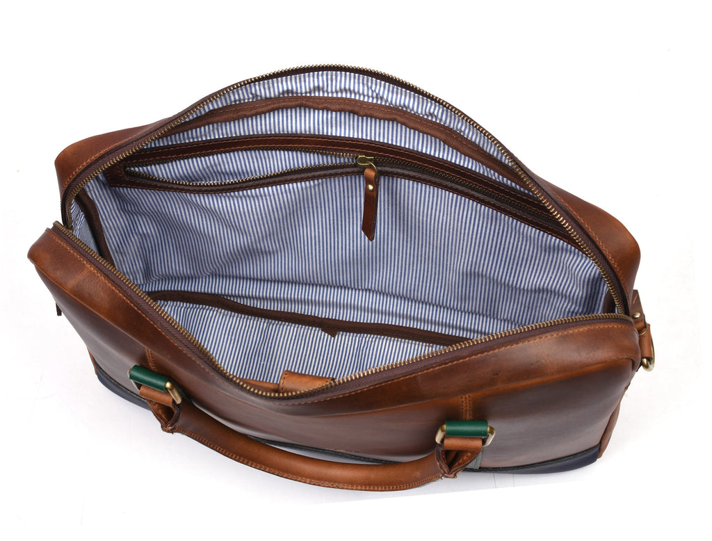 Tolredo Leather Leather Office Bag - Caramel Brown - www.Shopthatapp.com