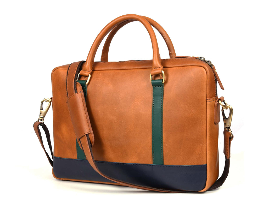 Tolredo Leather Leather Office Bag - Caramel Brown - www.Shopthatapp.com