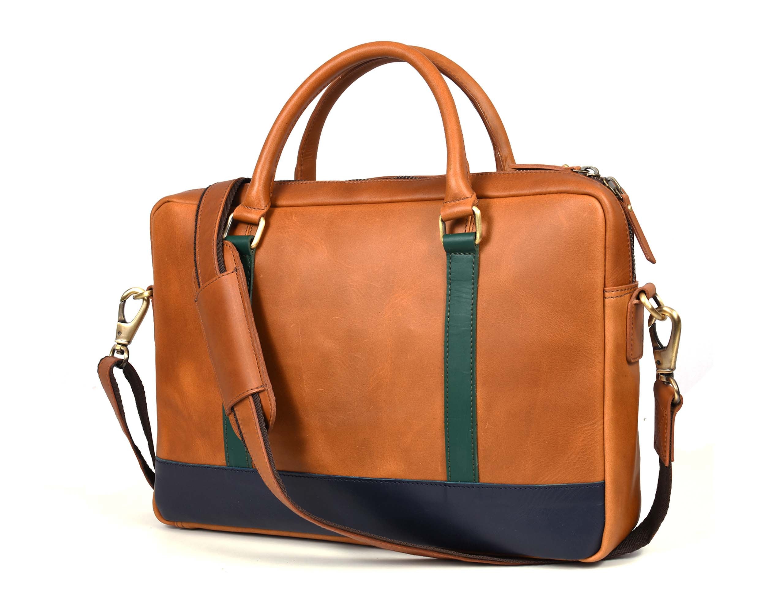 Tolredo Leather Leather Office Bag - Caramel Brown - www.Shopthatapp.com