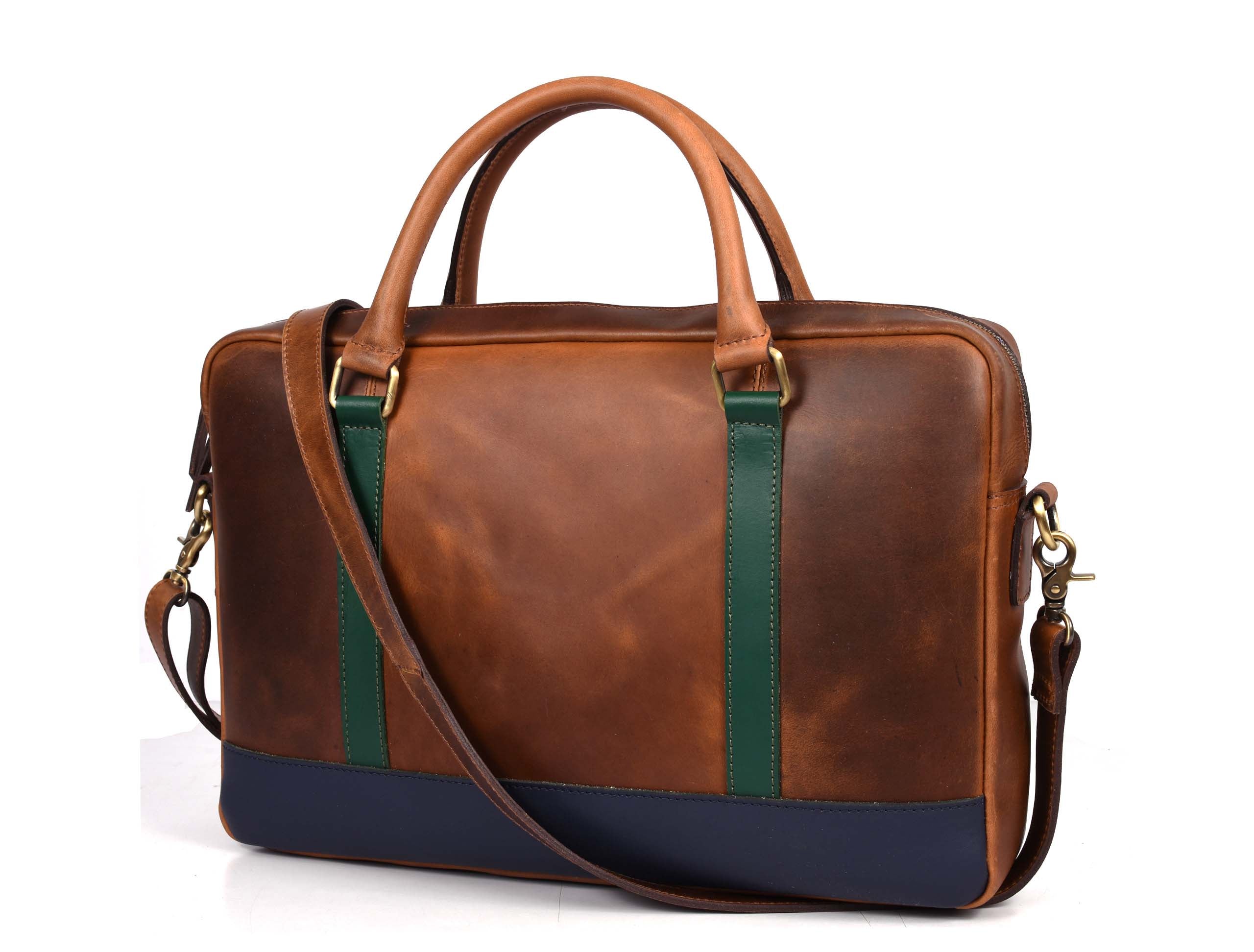 Tolredo Leather Leather Office Bag - Caramel Brown - www.Shopthatapp.com