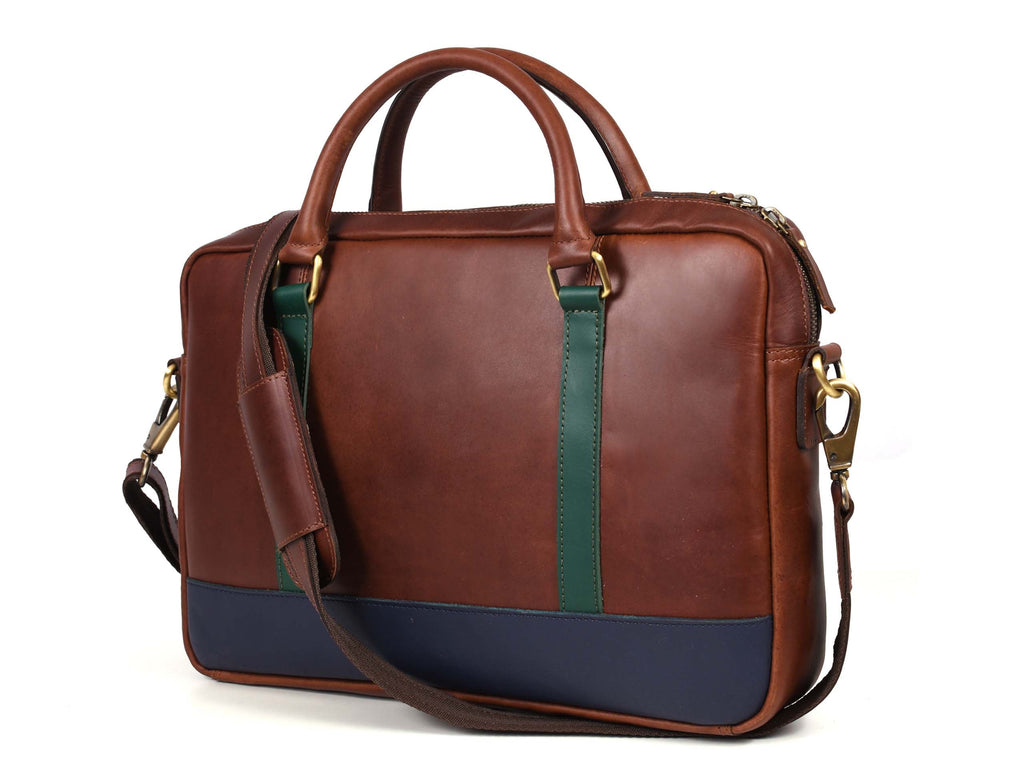 Tolredo Leather Leather Office Bag - Caramel Brown - www.Shopthatapp.com
