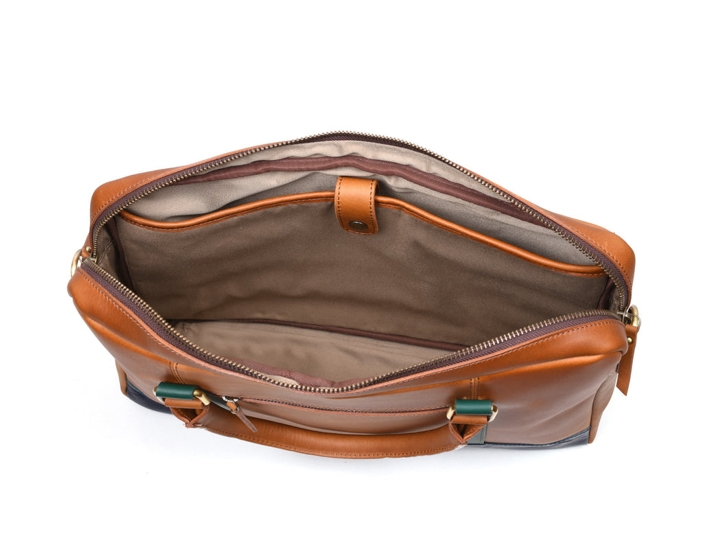 Tolredo Leather Leather Office Bag - Caramel Brown - www.Shopthatapp.com