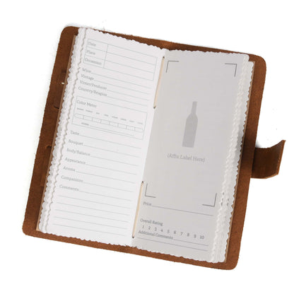 Tolredo Premium Wine Logbook - Top - Grain Cowhide Leather Wine Tasting Journal - www.Shopthatapp.com