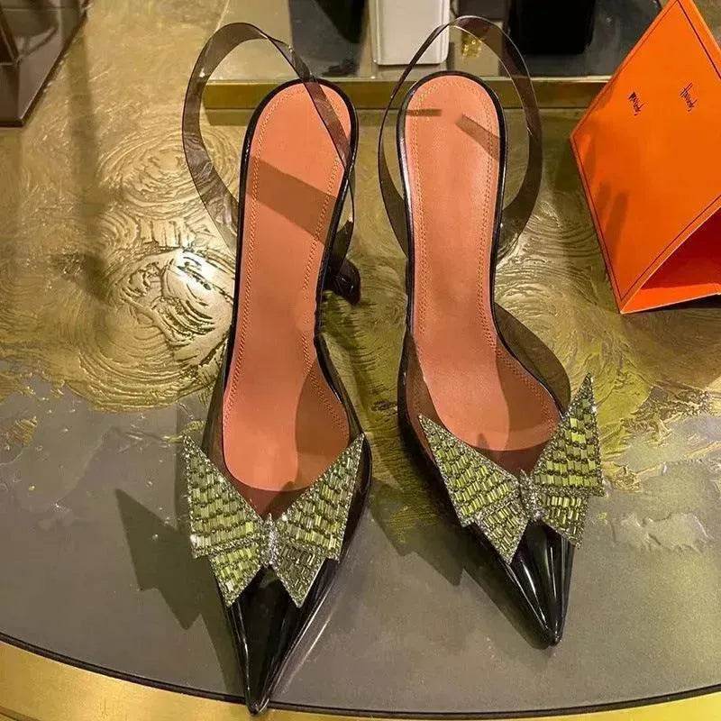 Transparent Baotou Thick Heel High Heel  Sndals Women - www.Shopthatapp.com