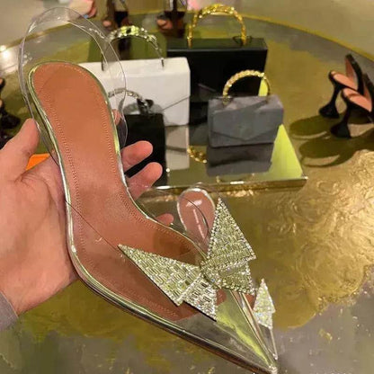 Transparent Baotou Thick Heel High Heel  Sndals Women - www.Shopthatapp.com