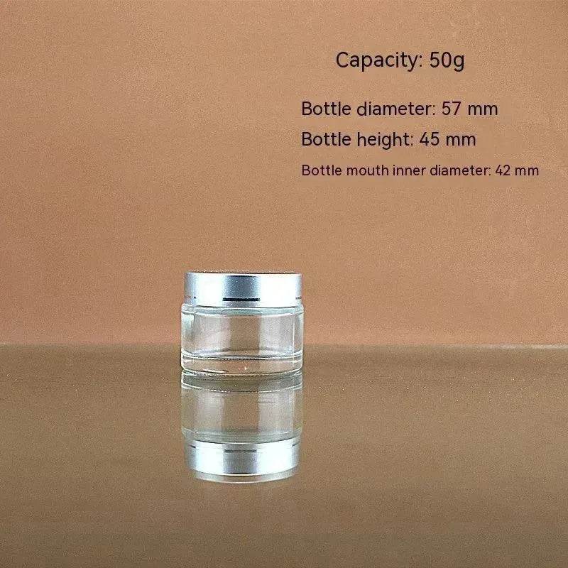 Transparent Face Cream Bottle Glass Cosmetics - www.Shopthatapp.com