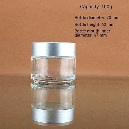 Transparent Face Cream Bottle Glass Cosmetics - www.Shopthatapp.com