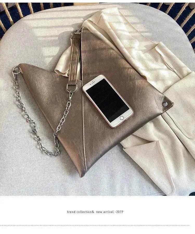 Trendy Casual Pleated Chain Zipper Women Handbag - www.Shopthatapp.com