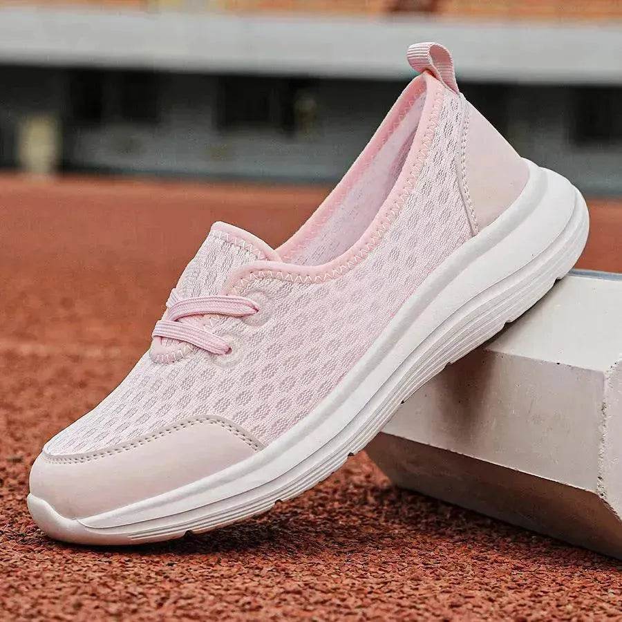 Trendy Lace-up Mesh Sneakers Fashion Sports Shoes Women Solid Cozy Flats Shoes sneakers for women - www.Shopthatapp.com