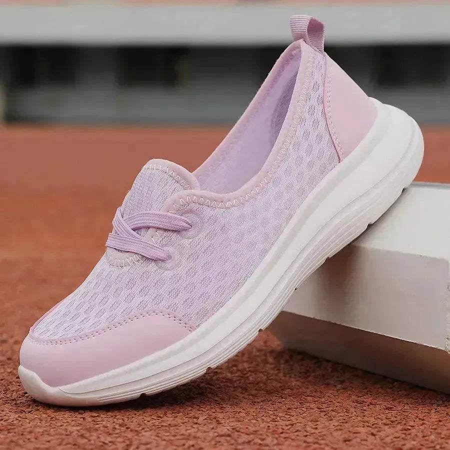 Trendy Lace-up Mesh Sneakers Fashion Sports Shoes Women Solid Cozy Flats Shoes sneakers for women - www.Shopthatapp.com