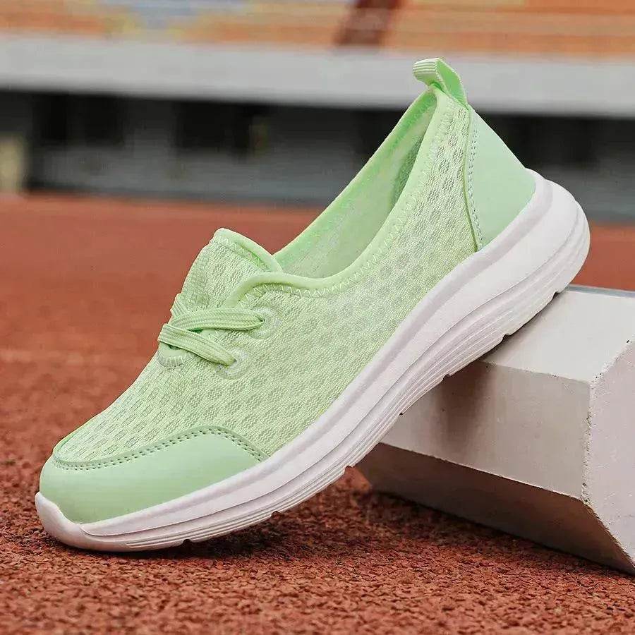 Trendy Lace-up Mesh Sneakers Fashion Sports Shoes Women Solid Cozy Flats Shoes sneakers for women - www.Shopthatapp.com