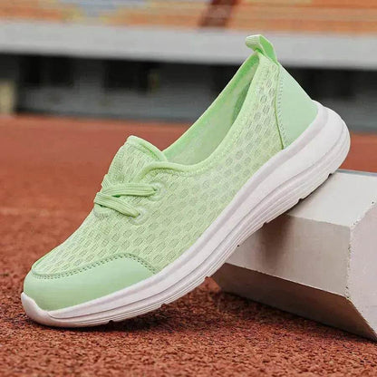 Trendy Lace-up Mesh Sneakers Fashion Sports Shoes Women Solid Cozy Flats Shoes sneakers for women - www.Shopthatapp.com
