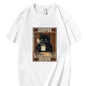 Trendy Short Sleeve  Cat Poster Printed  Unisex Casual T-shirt - www.Shopthatapp.com