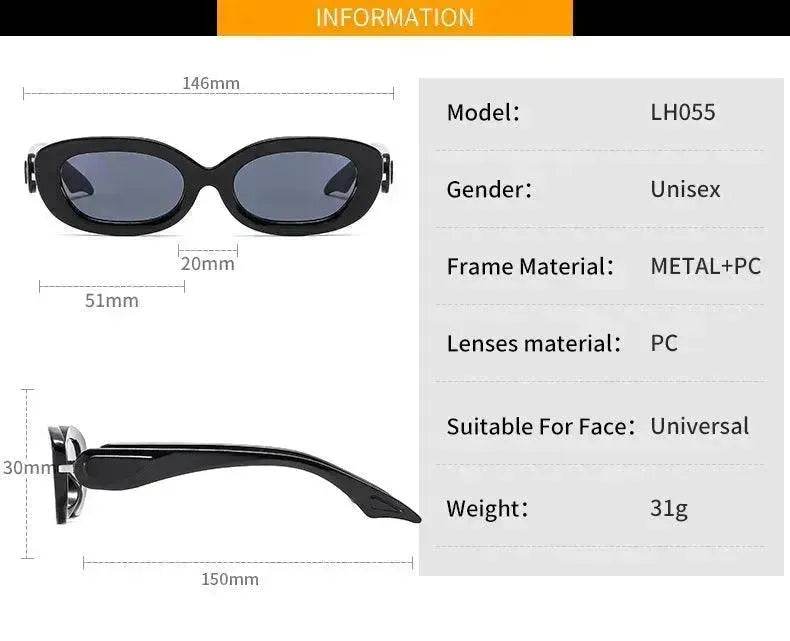 Trendy Sunglasses Oval Small Frame Men And Women Fashion Personalized - www.Shopthatapp.com