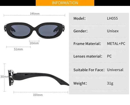 Trendy Sunglasses Oval Small Frame Men And Women Fashion Personalized - www.Shopthatapp.com