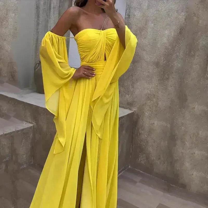 Tube Top Oversleeve Long Dress Women - www.Shopthatapp.com