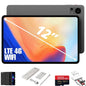 TUTT 12” Tablet LTE 4G SIM Android 14 | Case + Stylus 128GB + 6GB RAM | Dual Camera P11 + 128GB SanDisk