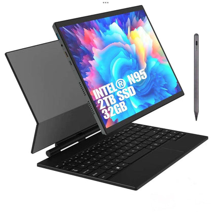 TUTT 14” Touchscreen 2-in-1 Laptop Tablet 16:10 | 2 TB SSD / 32 GB RAM | Intel® N95 CPU | Dual Camera + Stylus | Windows 11 Pro
