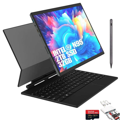 TUTT 14” Touchscreen 2-in-1 Laptop Tablet 16:10 | 2 TB SSD / 32 GB RAM | Intel® N95 CPU | Dual Camera + Stylus | Windows 11 Pro