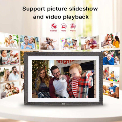 TUTT 15.6” Digital Photo Frame | WiFi IPS Touch Screen, Internal 32 GB | Frameo App | Tabletop or Wall-Mounted | 128GB Micro SD SanDisk + 5 in 1 Card Reader