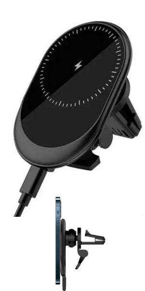 TUTT 15W Qi Magnetic Wireless Car Phone Holder Charger 360° Adjustable Strong Magnetic Compatible with iPhone 15 14 13 12 Pro Plus Max Mini