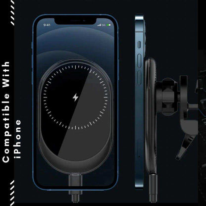 TUTT 15W Qi Magnetic Wireless Car Phone Holder Charger 360° Adjustable Strong Magnetic Compatible with iPhone 15 14 13 12 Pro Plus Max Mini