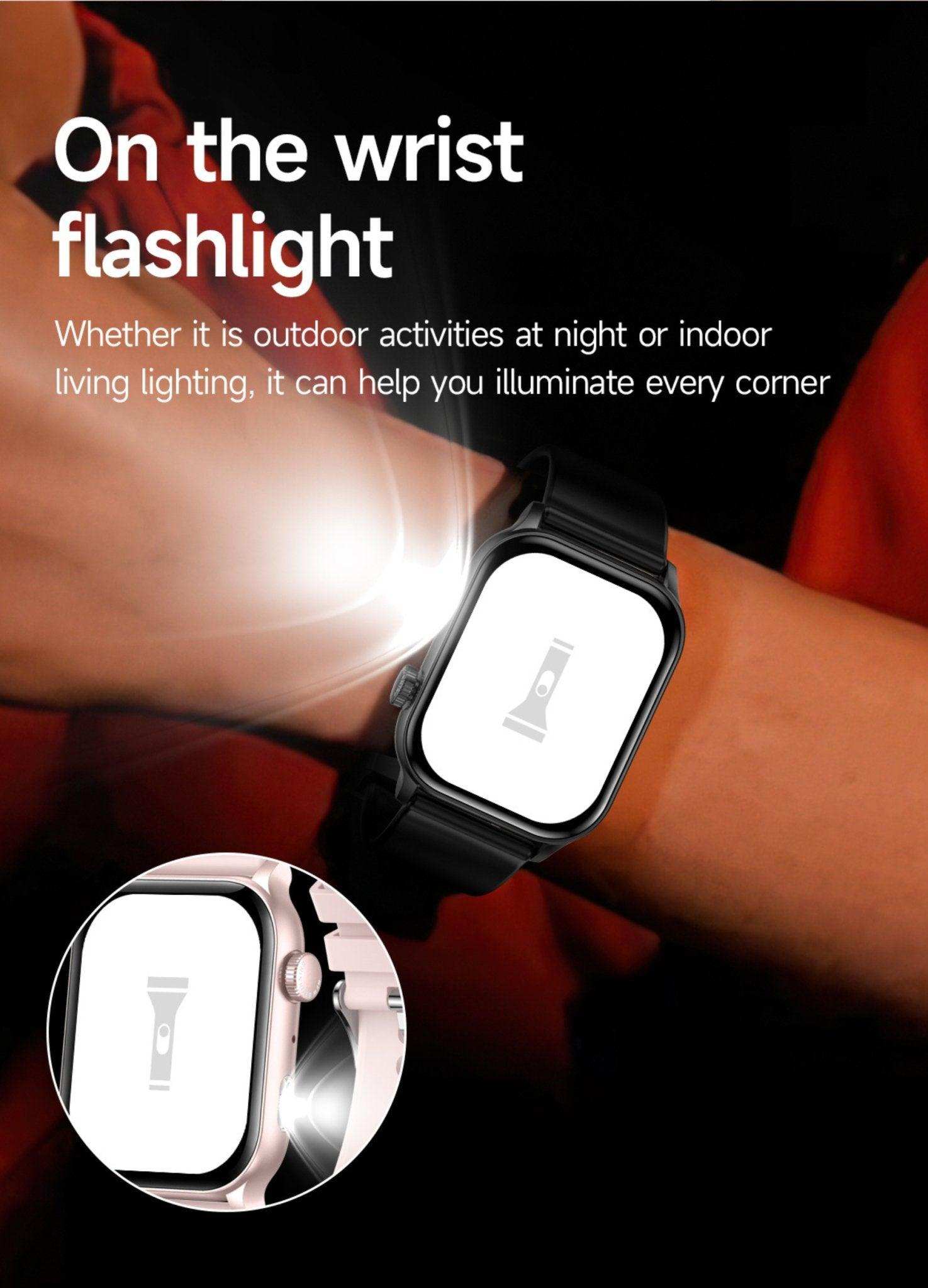 TUTT  Smartwatch for Men Women 1.95” AMOLED Screen | Flashlight BT Call Health and Fitness Tracking | K8 Smart Watchht BT Call Health and Fitness Tracking | K8 Smart Watch - www.Shopthatapp.com