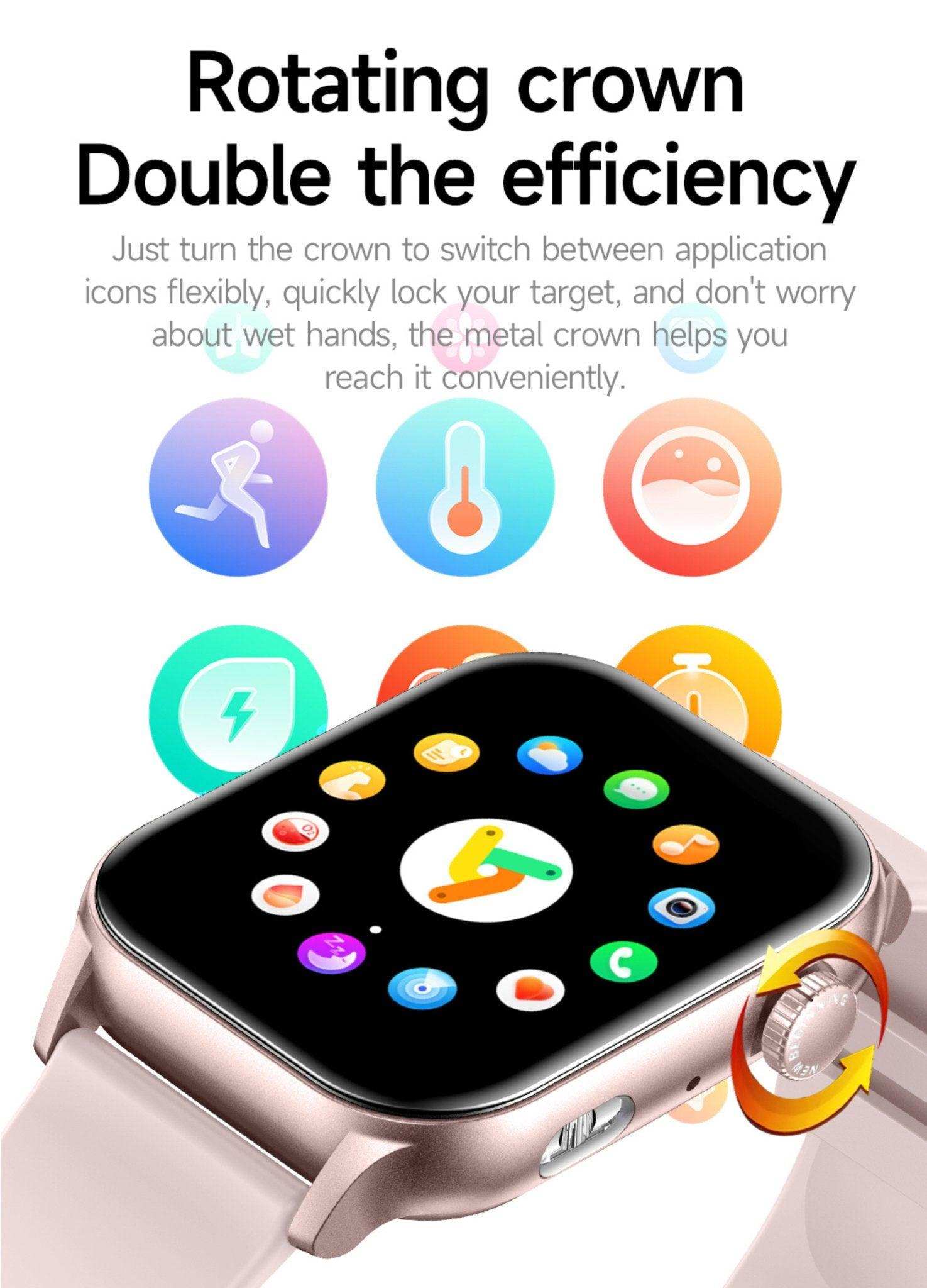 TUTT  Smartwatch for Men Women 1.95” AMOLED Screen | Flashlight BT Call Health and Fitness Tracking | K8 Smart Watchht BT Call Health and Fitness Tracking | K8 Smart Watch - www.Shopthatapp.com