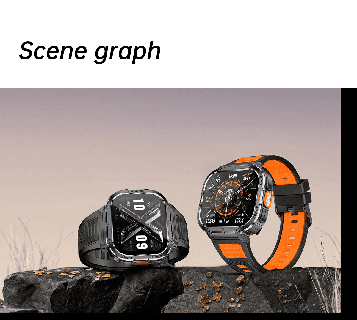 TUTT 2.0" Dial Smart Watch | Rugged Military | Health and Fitness Tracking | Flashlight | NX23 Smartwatches For Men - www.Shopthatapp.com