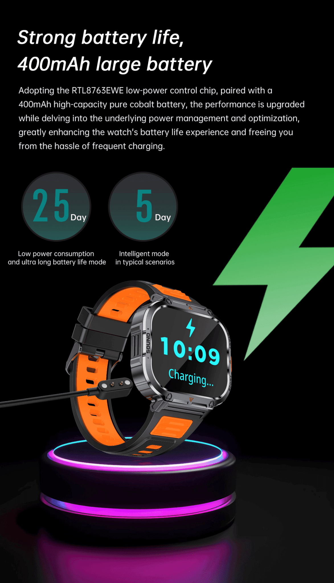 TUTT 2.0" Dial Smart Watch | Rugged Military | Health and Fitness Tracking | Flashlight | NX23 Smartwatches For Men - www.Shopthatapp.com