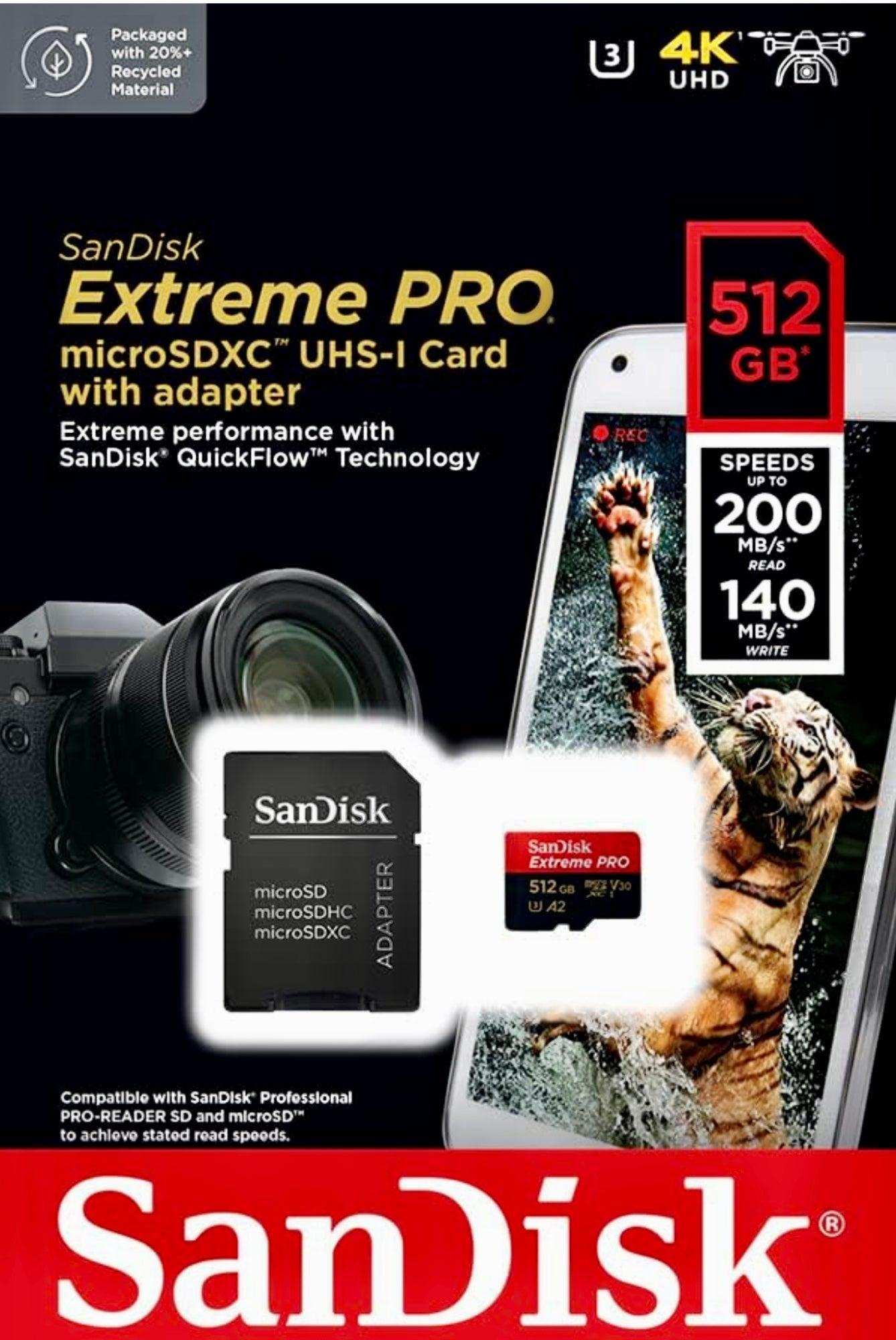 TUTT 3 in 1 | SanDisk 64/128/256/512GB 1TB Ultra microSDXC MicroSD Memory Card Up to 120MB/s, Full HD A1 + Lightning to SD Card iPhone iPad + 2-in-1 SD Card Reader USB3.0 5Gbps