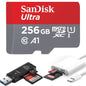 TUTT 3 in 1 | SanDisk Extreme PRO®  64/128/256/512GB 1TB Ultra microSDXC MicroSD Memory Card Speed 200MB/s Read | 90MB/s + Lightning to SD Card iPhone iPad + 2-in-1 SD Card Reader USB3.0 5Gbps - www.Shopthatapp.com
