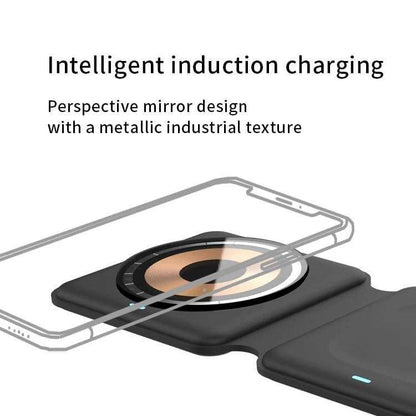 TUTT 3 in 1 Wireless Magnetic Foldable Charger Station Compatible with iPhone - www.Shopthatapp.com