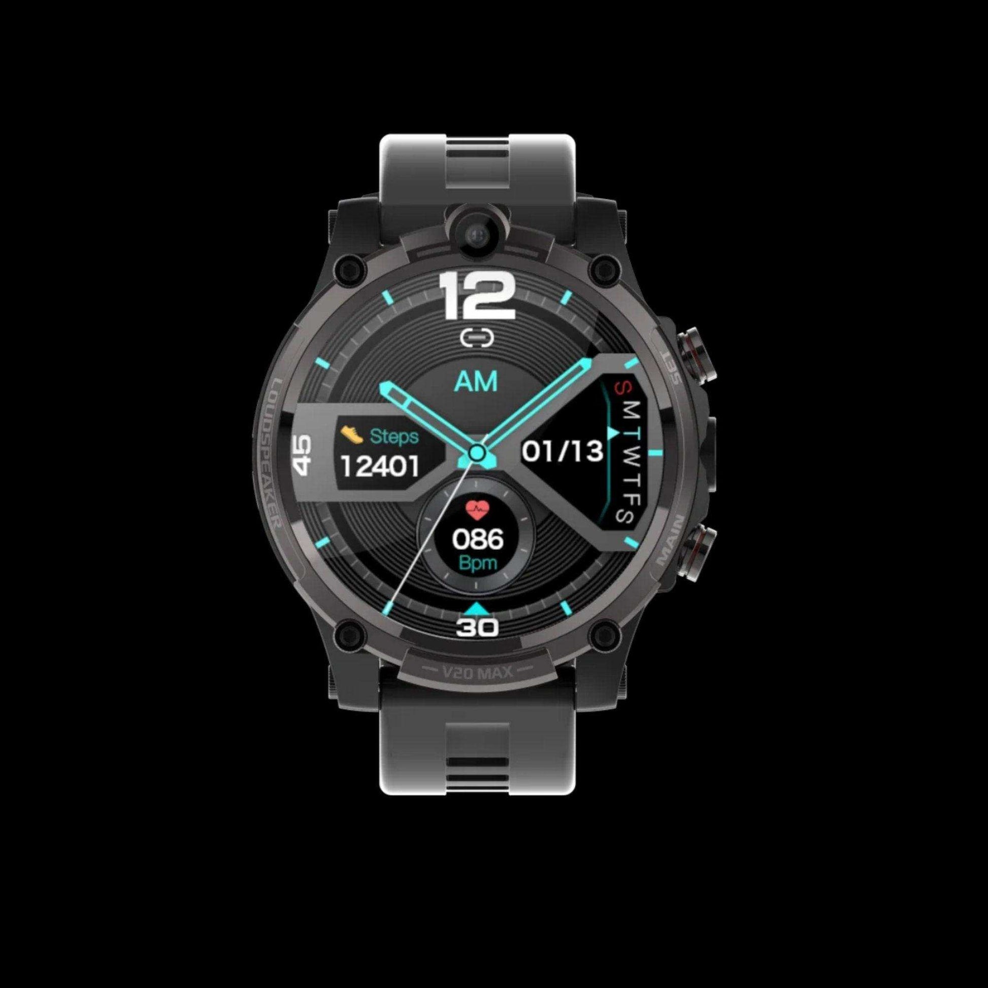 TUTT 4G Smart Watch Rugged with SIM Card | Dual Camera | 2GBRAM+16GBROM | V20 | Health and Fitness Tracker - www.Shopthatapp.com