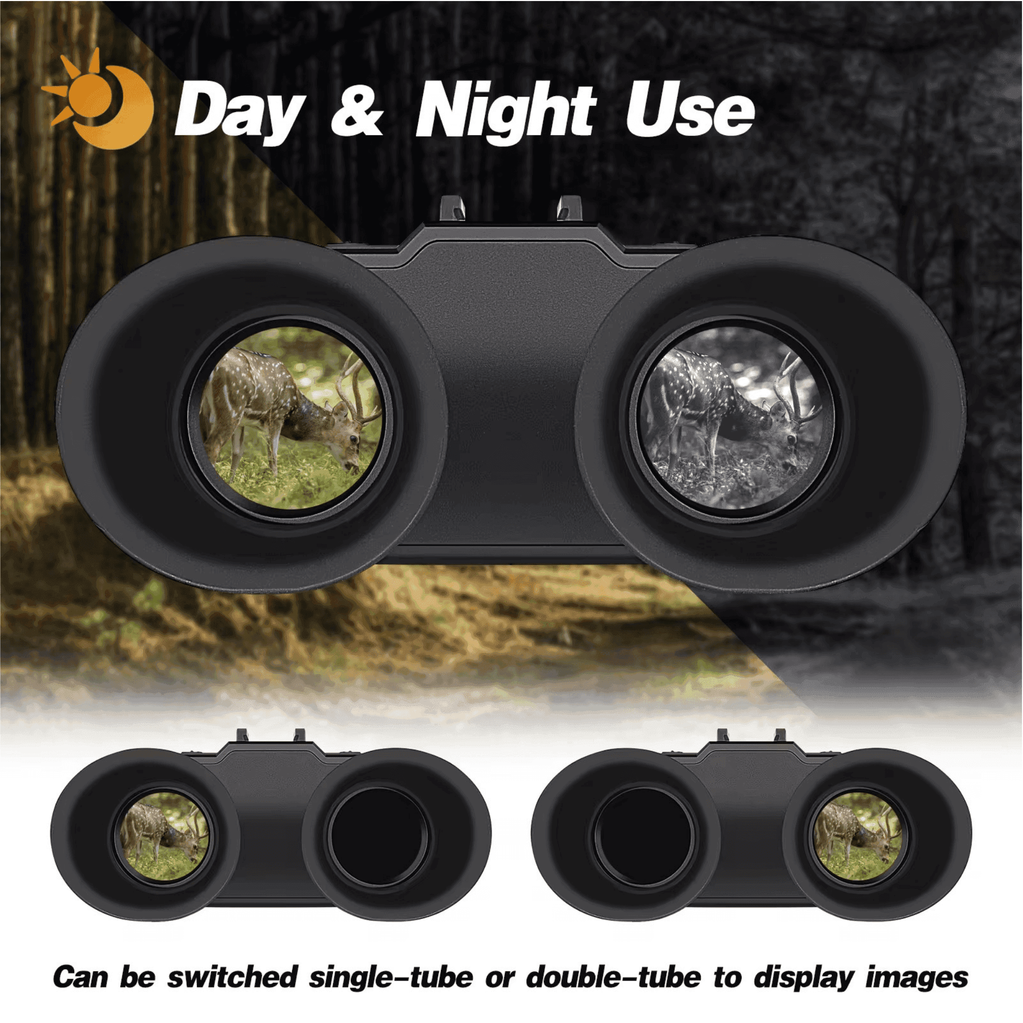 TUTT 4K FHD Night Vision Goggles NV8000 | Helmet Mounted | 8X Digital Zoom | Infrared Night Vision Binoculars with 3D Viewing - www.Shopthatapp.com