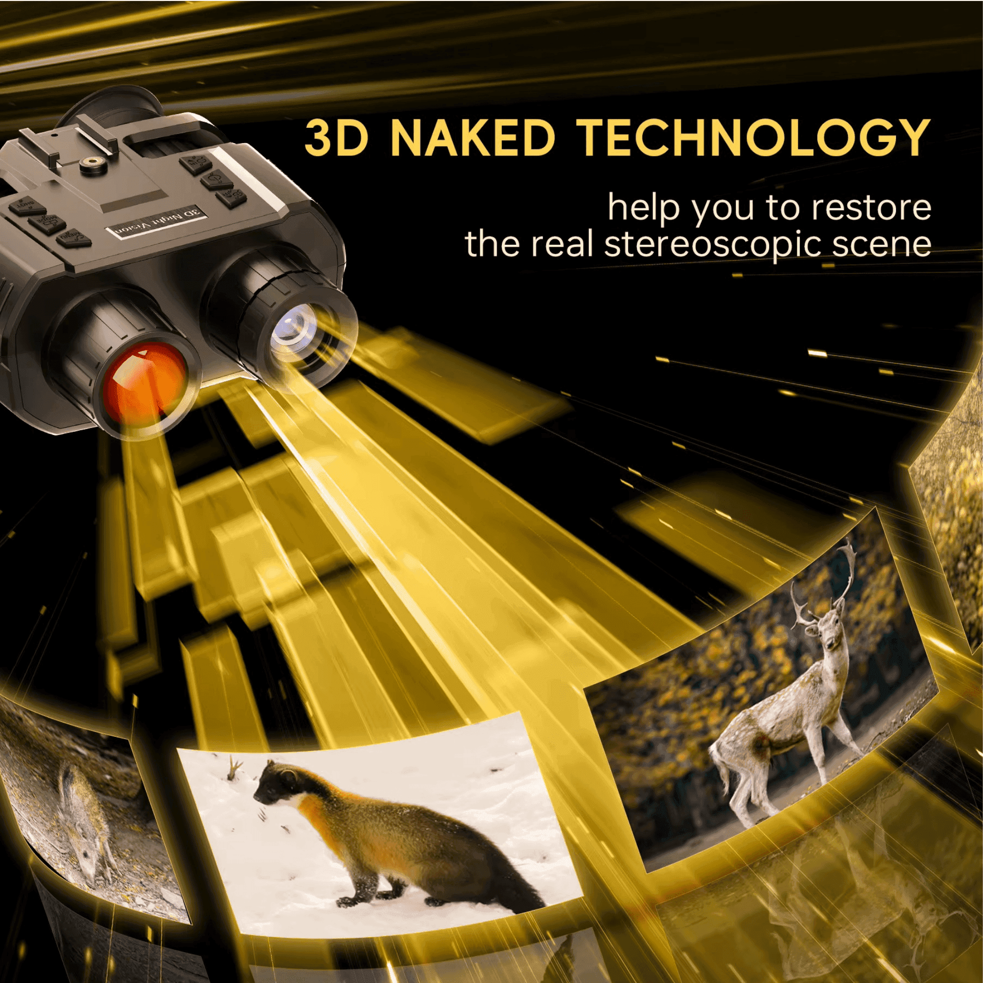 TUTT 4K FHD Night Vision Goggles NV8000 | Helmet Mounted | 8X Digital Zoom | Infrared Night Vision Binoculars with 3D Viewing - www.Shopthatapp.com