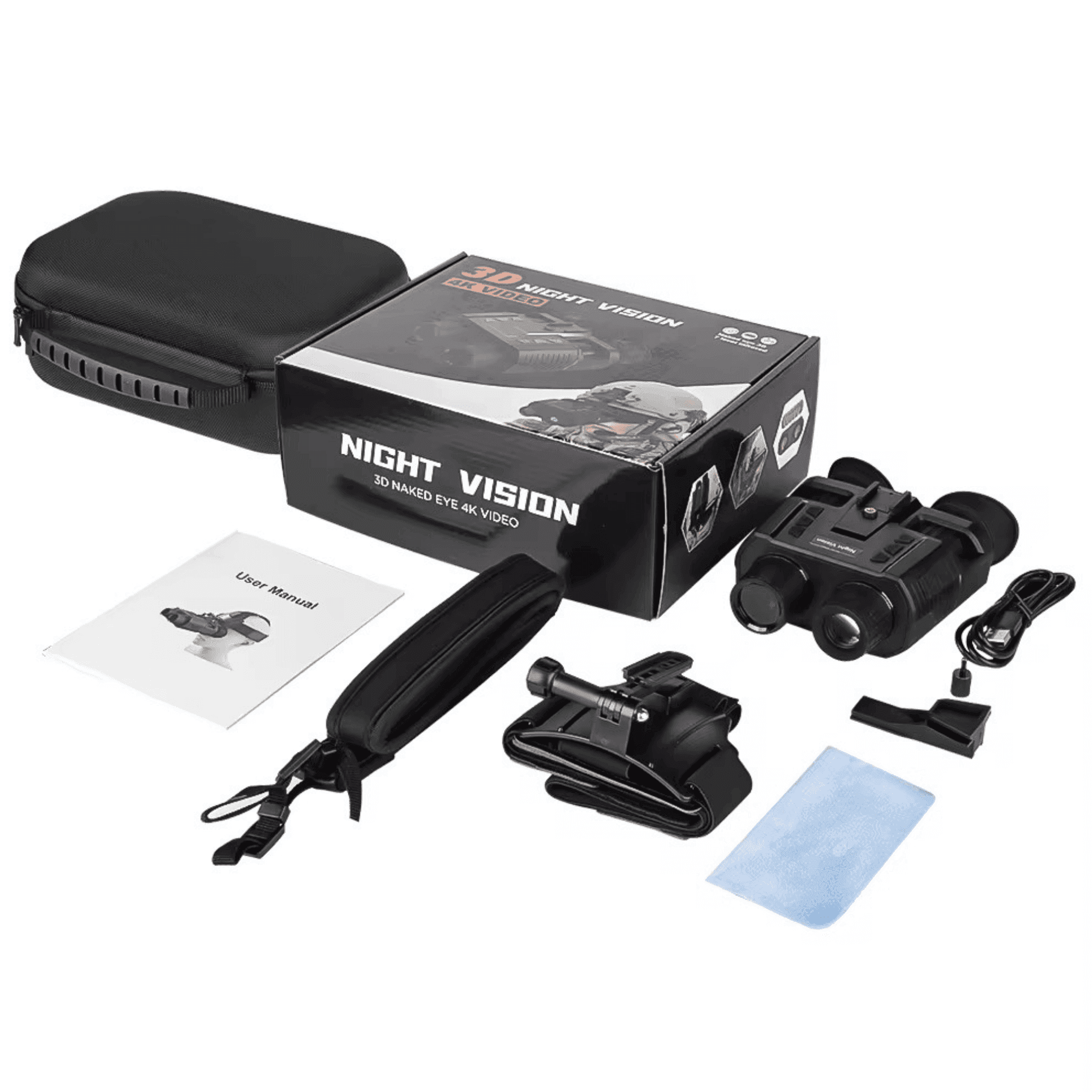 TUTT 4K FHD Night Vision Goggles NV8000 | Helmet Mounted | 8X Digital Zoom | Infrared Night Vision Binoculars with 3D Viewing - www.Shopthatapp.com