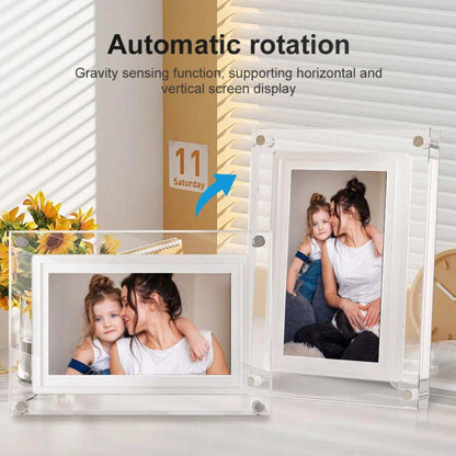 TUTT 7" and 10” Acrylic Digital Photo Frame | WiFi | IPS Touchscreen | 32GB Built-In Storage | Frameo App | SanDisk Extreme PRO® 64GB micro SD Card + Reader Kit
