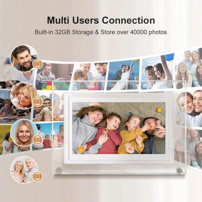 TUTT 7" and 10” Acrylic Digital Photo Frame | WiFi | IPS Touchscreen | 32GB Built-In Storage | Frameo App | SanDisk Extreme PRO® 64GB micro SD Card + Reader Kit