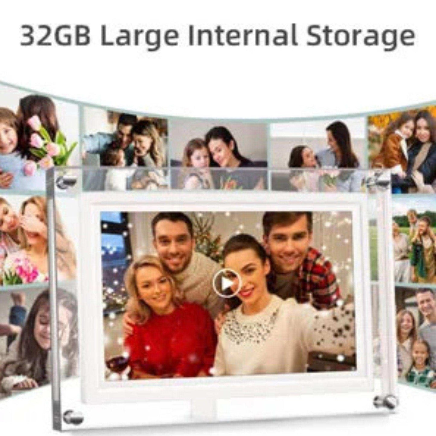 TUTT 7" and 10” Acrylic Digital Photo Frame | WiFi | IPS Touchscreen | 32GB Built-In Storage | Frameo App | SanDisk Extreme PRO® 64GB micro SD Card + Reader Kit