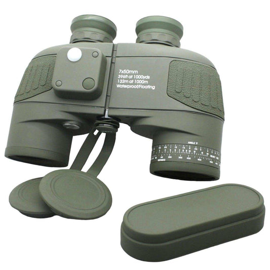 TUTT Admiral 7x50 Rugged Waterproof Binocular with Internal Rangefinder & Compass - www.Shopthatapp.com