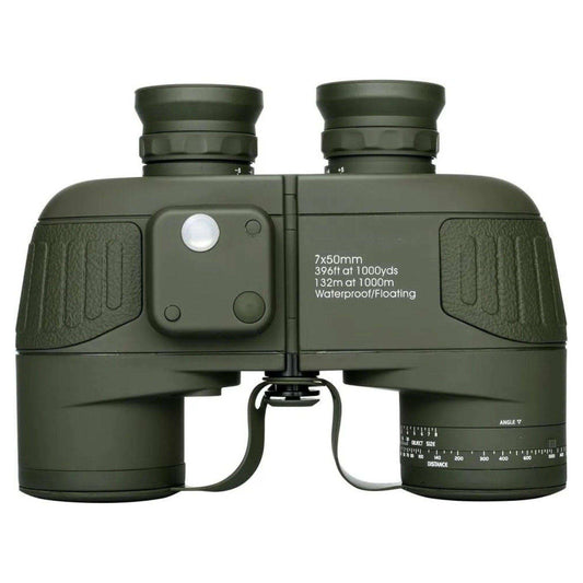 TUTT Admiral 7x50 Rugged Waterproof Binocular with Internal Rangefinder & Compass - www.Shopthatapp.com
