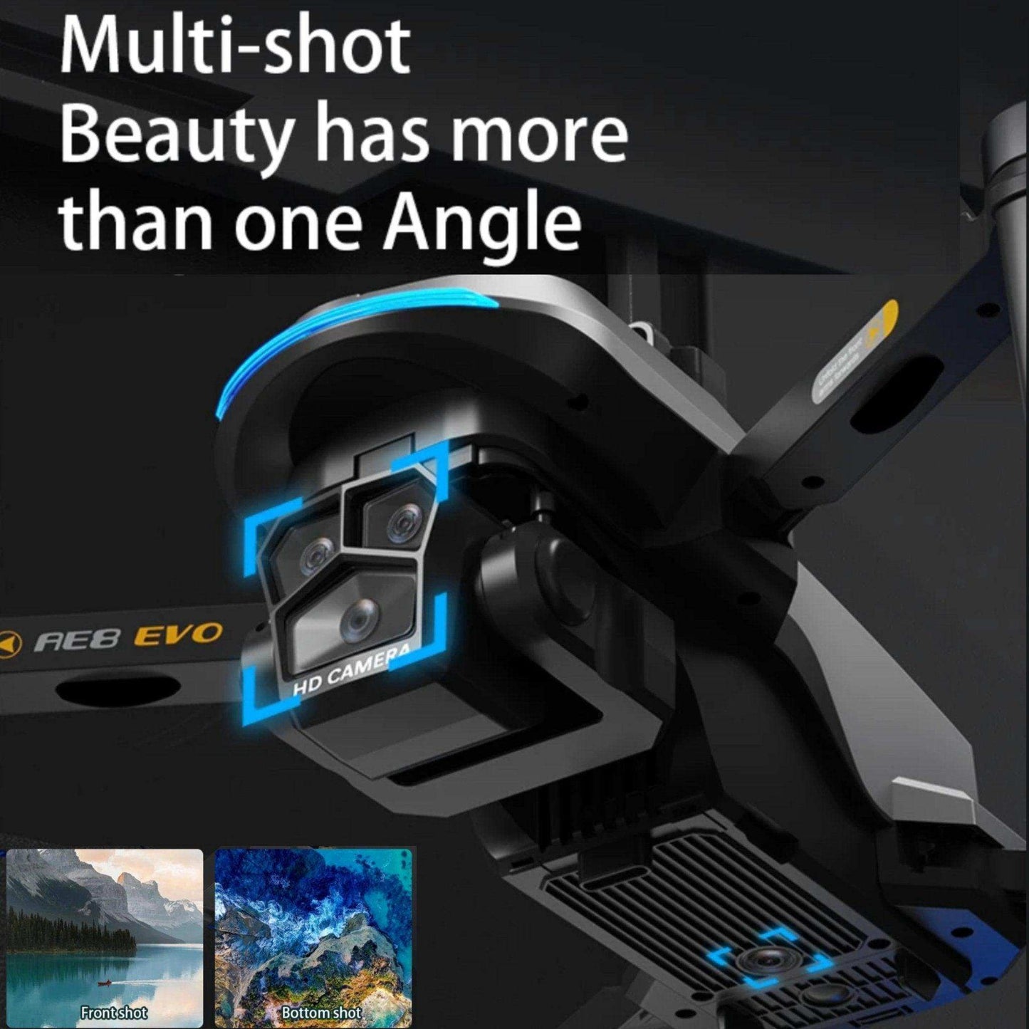 TUTT AE8 EVO 8K Professional GPS 5G Drone with Dual HD Camera 360 Optical Flow Laser Obstacle Avoidance 3-Axis Mechanical Gimbal & EIS Stabilization Intelligent Modes Brushless 2* Batteries 335gr - www.Shopthatapp.com