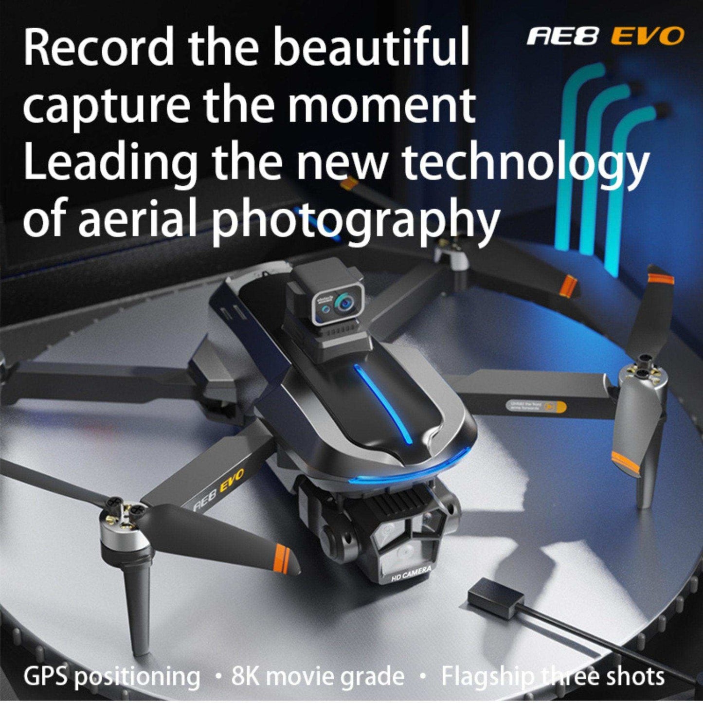 TUTT AE8 EVO 8K Professional GPS 5G Drone with Dual HD Camera 360 Optical Flow Laser Obstacle Avoidance 3-Axis Mechanical Gimbal & EIS Stabilization Intelligent Modes Brushless 2* Batteries 335gr - www.Shopthatapp.com