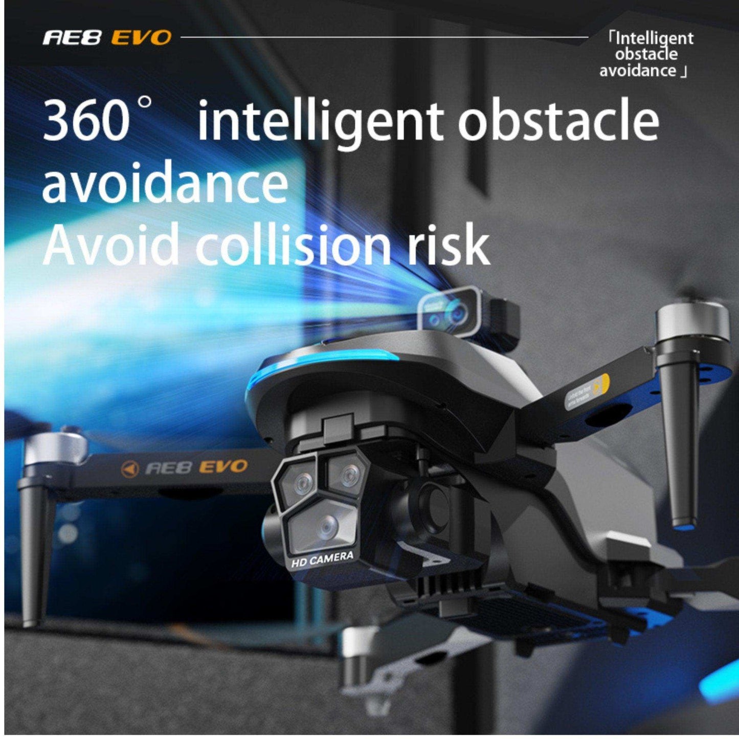 TUTT AE8 EVO 8K Professional GPS 5G Drone with Dual HD Camera 360 Optical Flow Laser Obstacle Avoidance 3-Axis Mechanical Gimbal & EIS Stabilization Intelligent Modes Brushless 2* Batteries 335gr - www.Shopthatapp.com