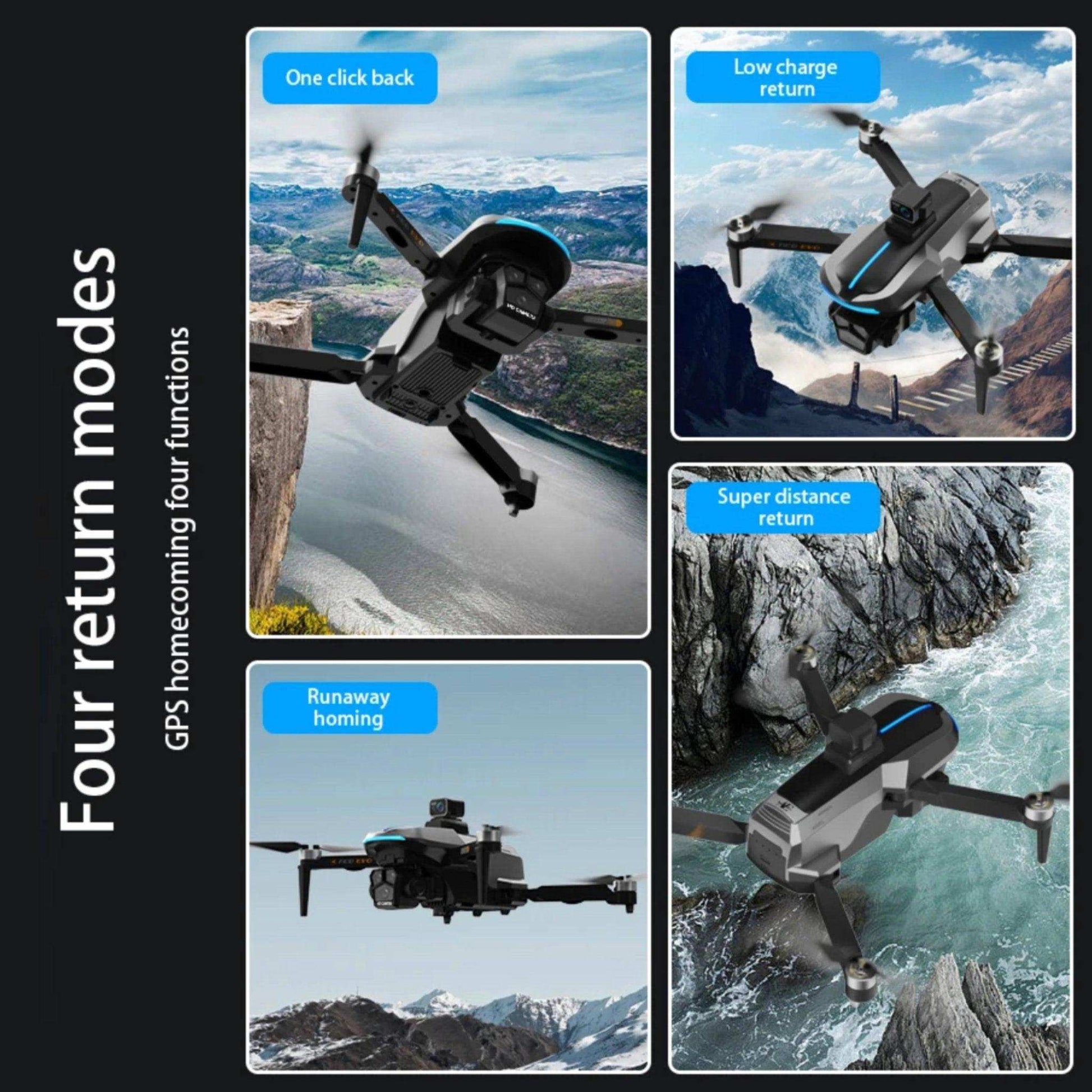 TUTT AE8 EVO 8K Professional GPS 5G Drone with Dual HD Camera 360 Optical Flow Laser Obstacle Avoidance 3-Axis Mechanical Gimbal & EIS Stabilization Intelligent Modes Brushless 2* Batteries 335gr - www.Shopthatapp.com