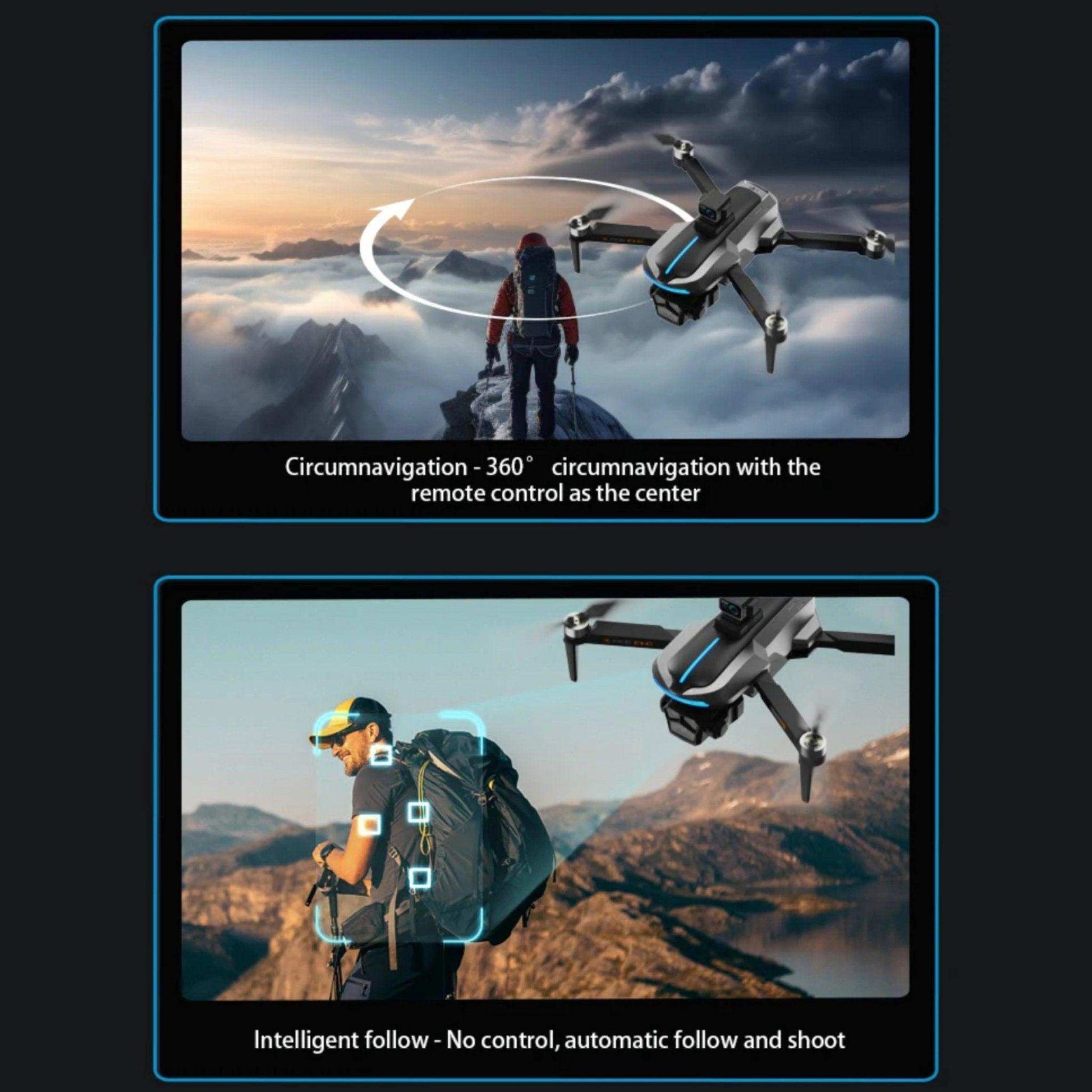 TUTT AE8 EVO 8K Professional GPS 5G Drone with Dual HD Camera 360 Optical Flow Laser Obstacle Avoidance 3-Axis Mechanical Gimbal & EIS Stabilization Intelligent Modes Brushless 2* Batteries 335gr - www.Shopthatapp.com