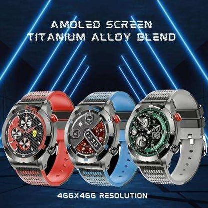 TUTT Sport Smartwatch AMOLED Screen Titanium Alloy BT Call AI Voice | Activity Fitness Tracker Smart Watch for Men Women - www.Shopthatapp.com