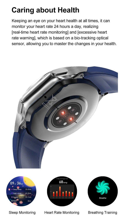 TUTT Classic AMOLED Ultra-Slim/Light 1.43" HD Smart Watch for Men | 4GB RAM AI | 3 Straps Premium Leather & Rubber | Always-On Dial Smartwatch - www.Shopthatapp.com