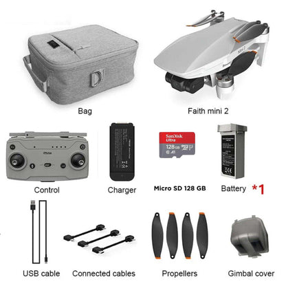 C-FLY Faith Mini 2 (Upgraded) GPS 5G 5KM WIFI FPV with 4K 30fps 20MP Camera 3-Axis Brushless Gimbal 32mins Flight Time 249g Foldable RC Drone Quadcopter RTF - www.Shopthatapp.com